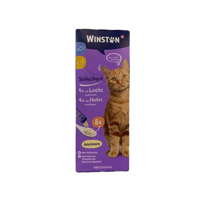 بستنی گربه وینستون مدل Chicken & Fish بسته 8 عددی