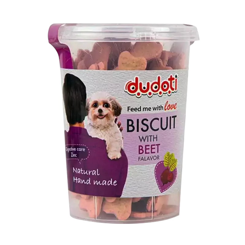 تشویقی بیسکوییت سگ دودوتی با طعم چغندر وزن 150g