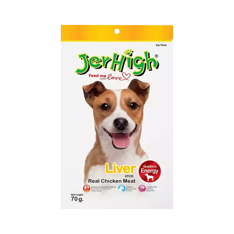 تشویقی سگ جرهای با طعم جگر Jerhigh Stick Liver وزن 70 گرم
