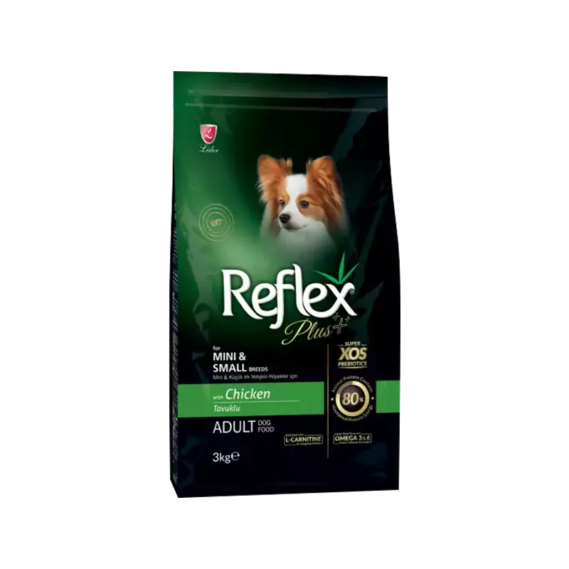 غذای خشک سگ بالغ نژاد کوچک رفلکس پلاس Reflex Plus Adult Mini & Small Chicken وزن 3 کیلوگرم