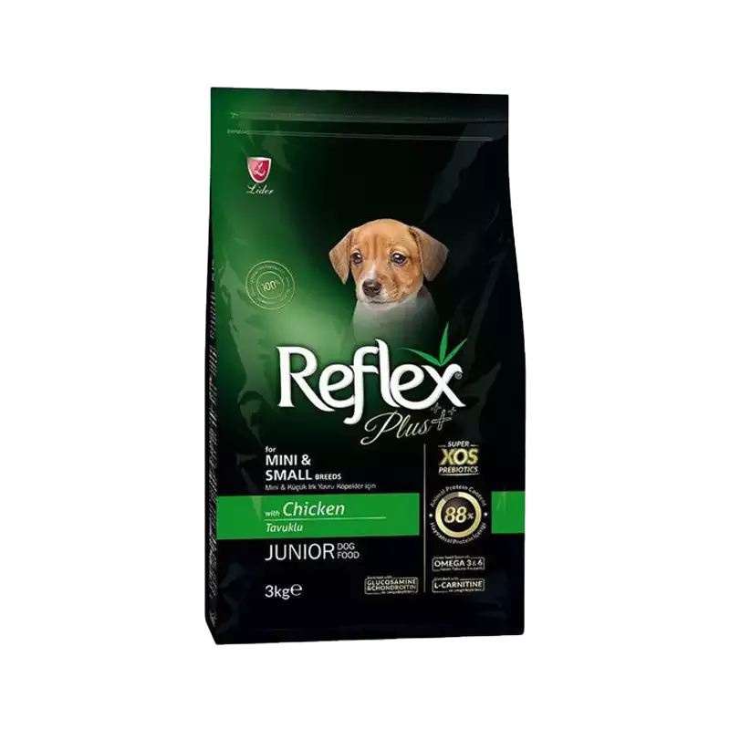 غذای خشک توله سگ رفلکس پلاس مدل Reflex Plus Junior Mini & Small Chicken وزن 3 کیلوگرم