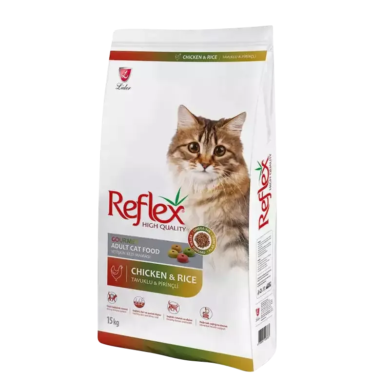 رفلکس مدل Multi Color با طعم مرغ و برنج وزن 15 کیلوگرم