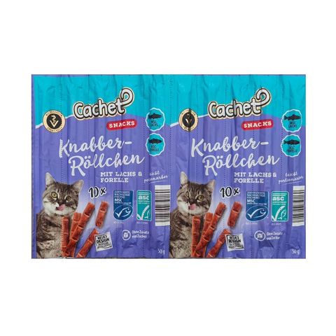 اسنک تشویقی گربه کچت مدل Salmon & Trout بسته 5 عددی