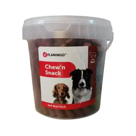 تشویقی سگ فلامینگو مدل اسنک نرم با طعم بره Chewn Snack Soft Lamb Stick وزن 700 گرم