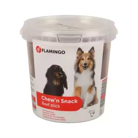 تشویقی سگ فلامینگو مدل اسنک نرم با طعم بیف Chewn Snack Soft Beef Stick وزن 700 گرم