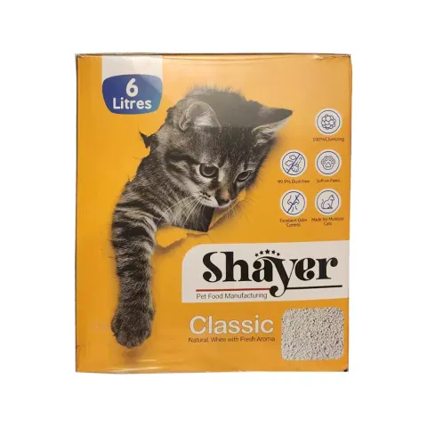 خاک گربه شایر مدل کلاسیک نانو حجم 6 لیتر