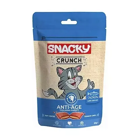 تشويقی گربه اسنکی مدل SNACKY ANTI AGE وزن 60 گرم