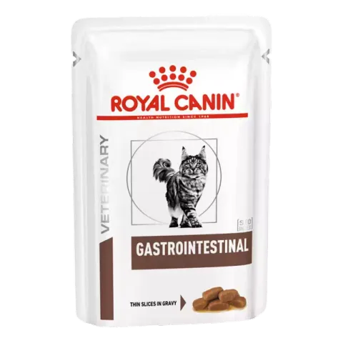پوچ گربه رویال کنین مدل Gastrointestinal وزن ۸۵ گرم
