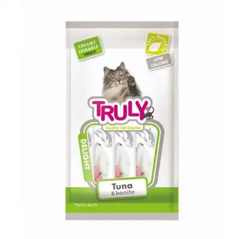 بستنی گربه ترولی مدل ماهی تن و بنيتو Truly Tuna & Bonito بسته 5 عددی