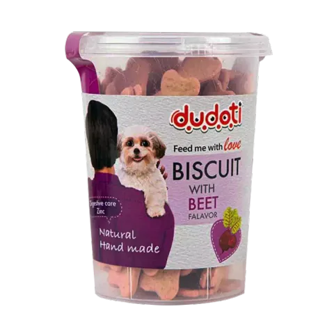 تشویقی بیسکوییت سگ دودوتی با طعم چغندر وزن 150g