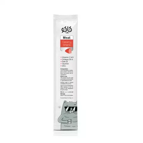 بستنی گربه کاکو طعم گوشت گاو مدل KAKO Creamy Snack Beef وزن 20 گرم