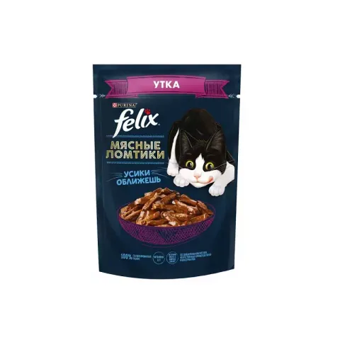 پوچ گربه فلیکس با طعم اردک در سس Felix Duck in Sauce وزن 75 گرم