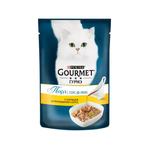 پوچ گربه گورمت با طعم مرغ Gourmet Perle Chicken In Sauce وزن 85 گرم