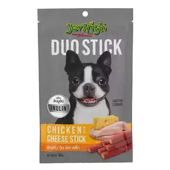 تشویقی سگ جرهای با طعم مرغ و پنیر Jerhigh Chicken Cheese Stick وزن 50 گرم
